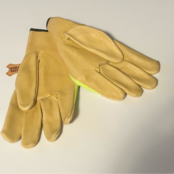 NWT Kinco Hi-Vis Green Mesh & Grain Pigskin Palm Genuine Leather Gloves MEDIUM - Picture 3 of 3